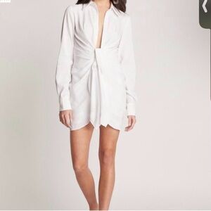 Chic Long Sleeve White Dress Size 4 NWT